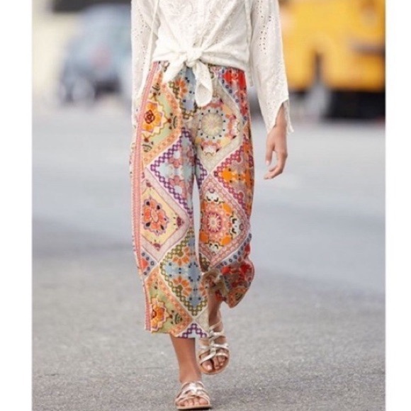 JOHHNY WAS JADE ~ YASMIN SILK PANTS ~ SIZE XS - Picture 2 of 12